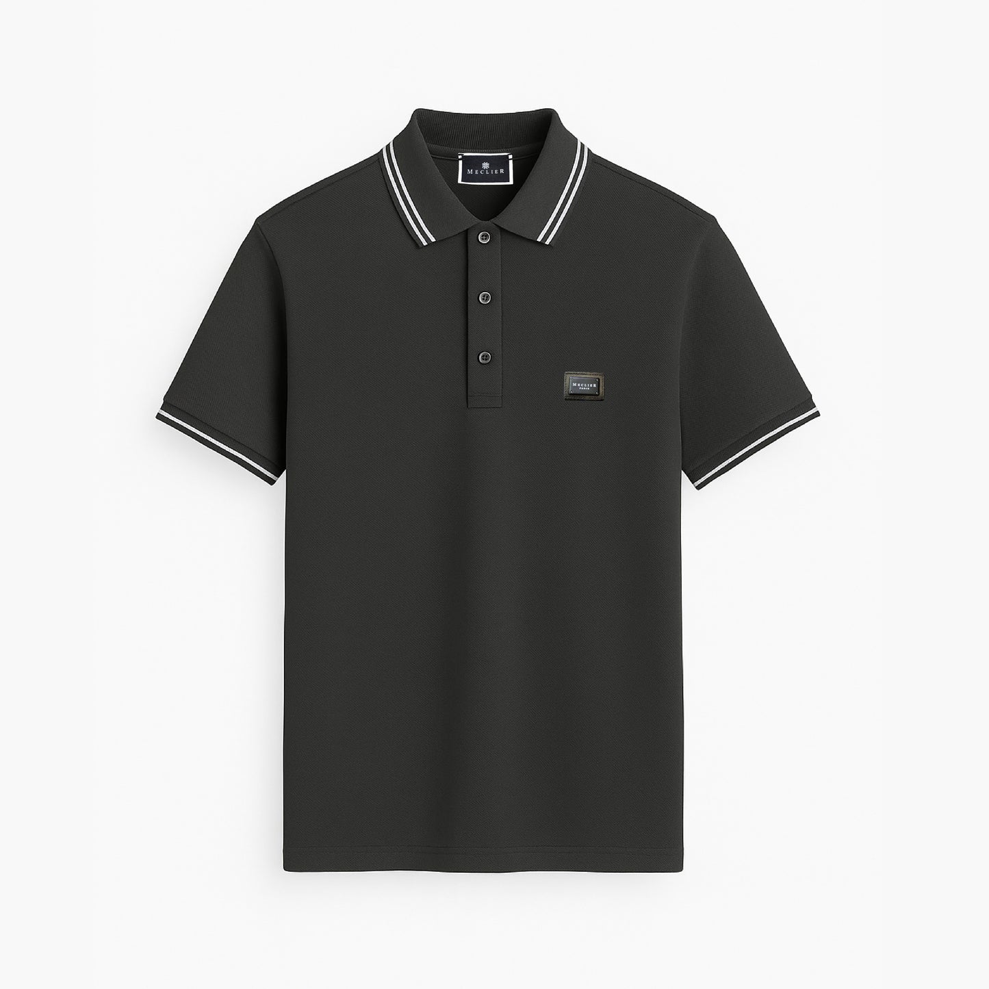 POLO GREY BASIC CON PLACA