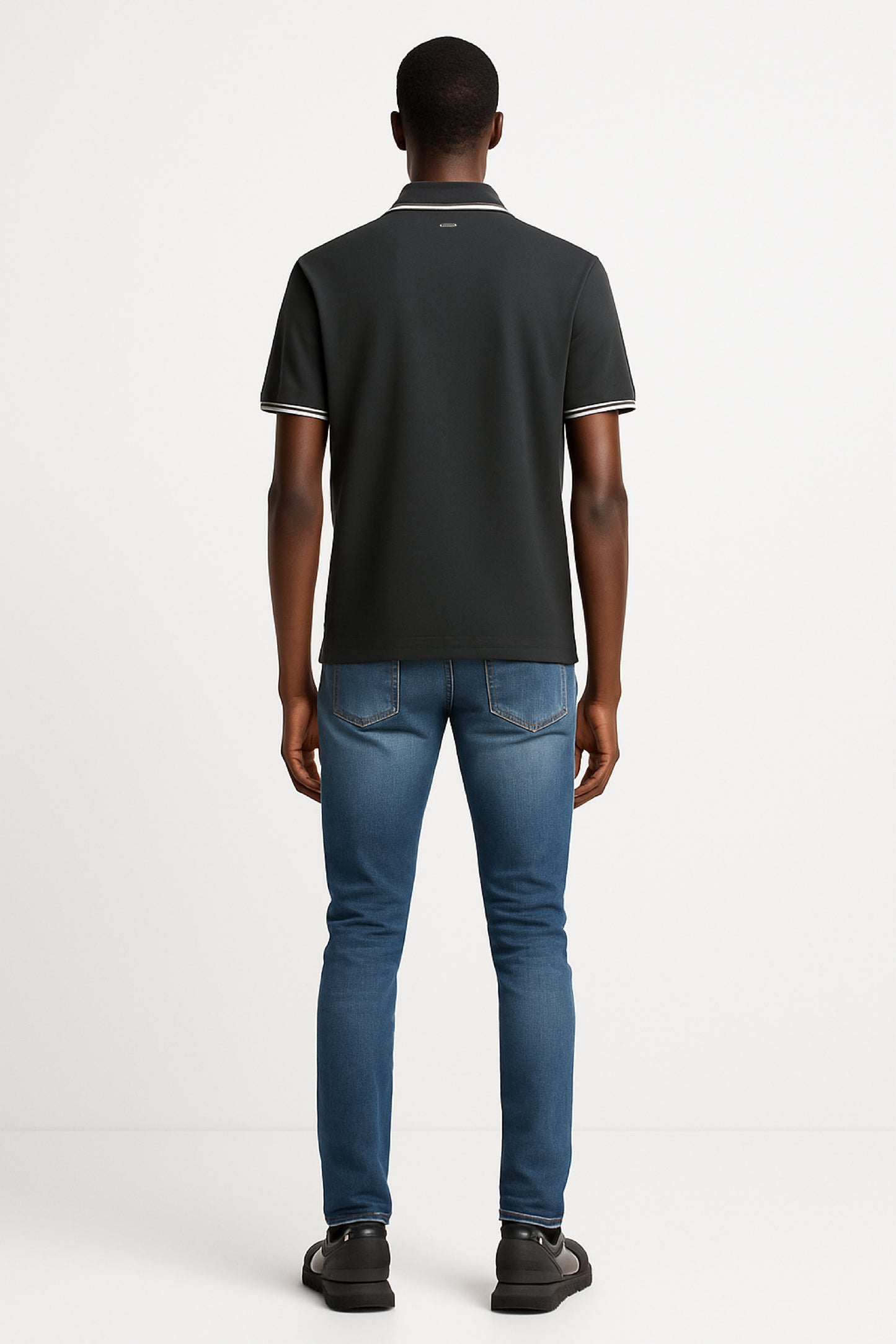 POLO GREY BASIC CON PLACA