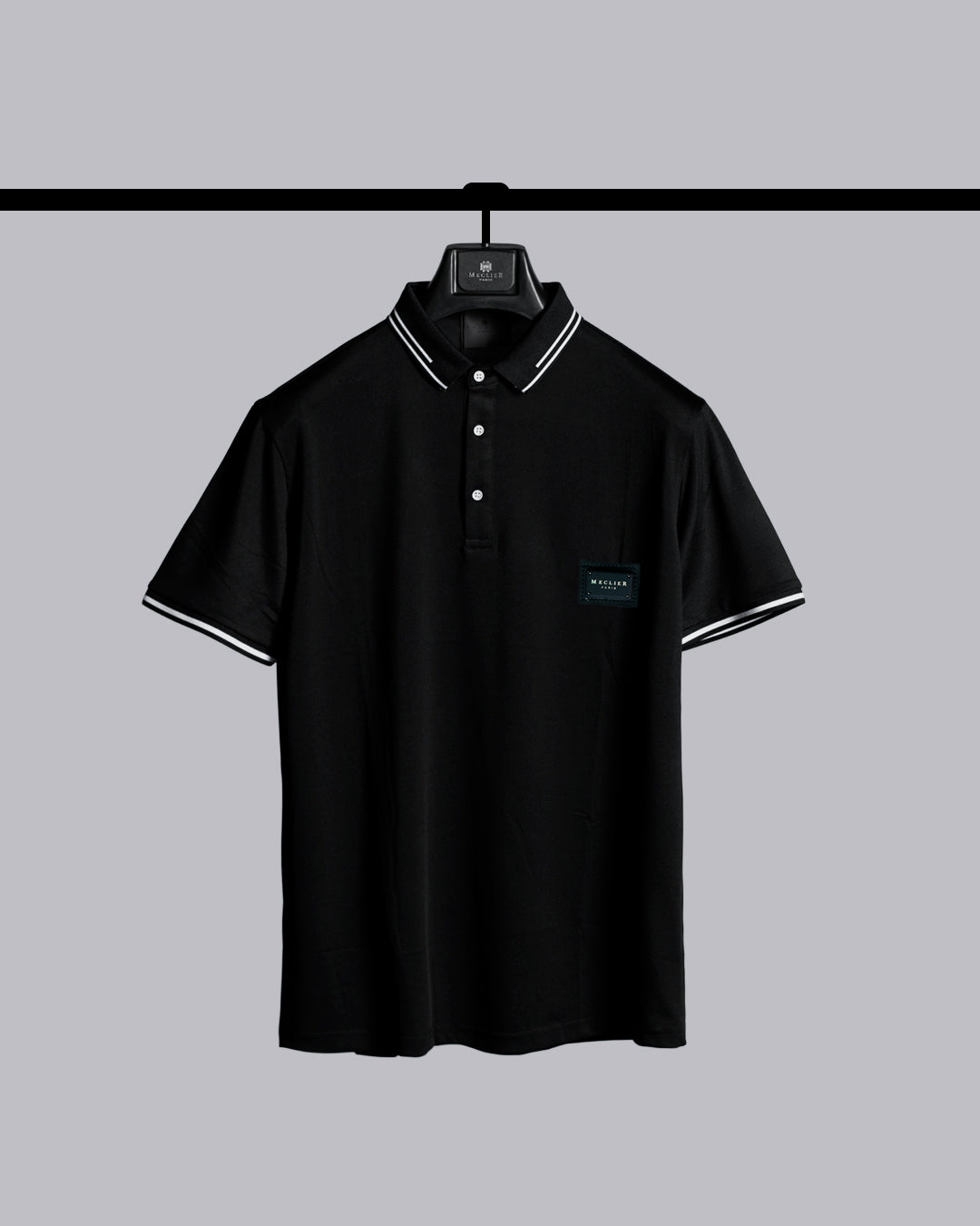 POLO BLACK BASIC CON PLACA