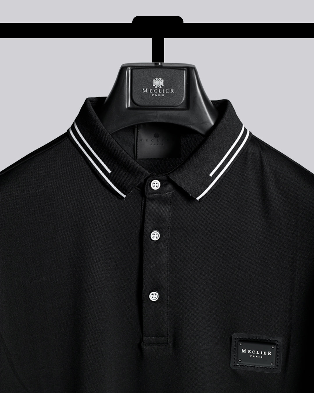 POLO BLACK BASIC CON PLACA