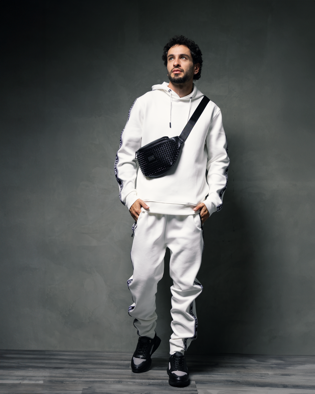 HOODIE MECLIER WHITE LINE