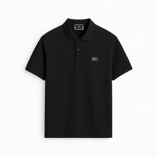 POLO BLACK CON PLACA