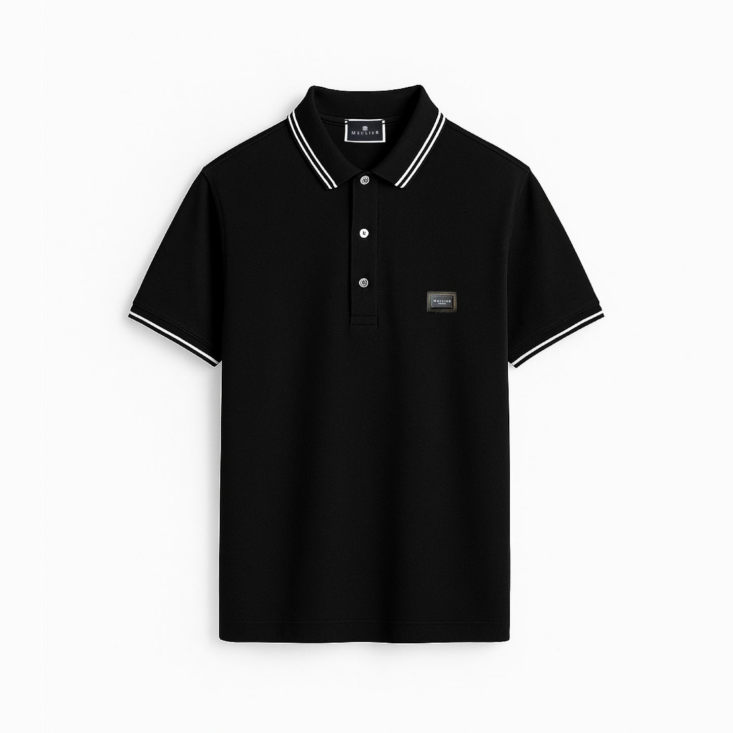 POLO BLACK BASIC CON PLACA