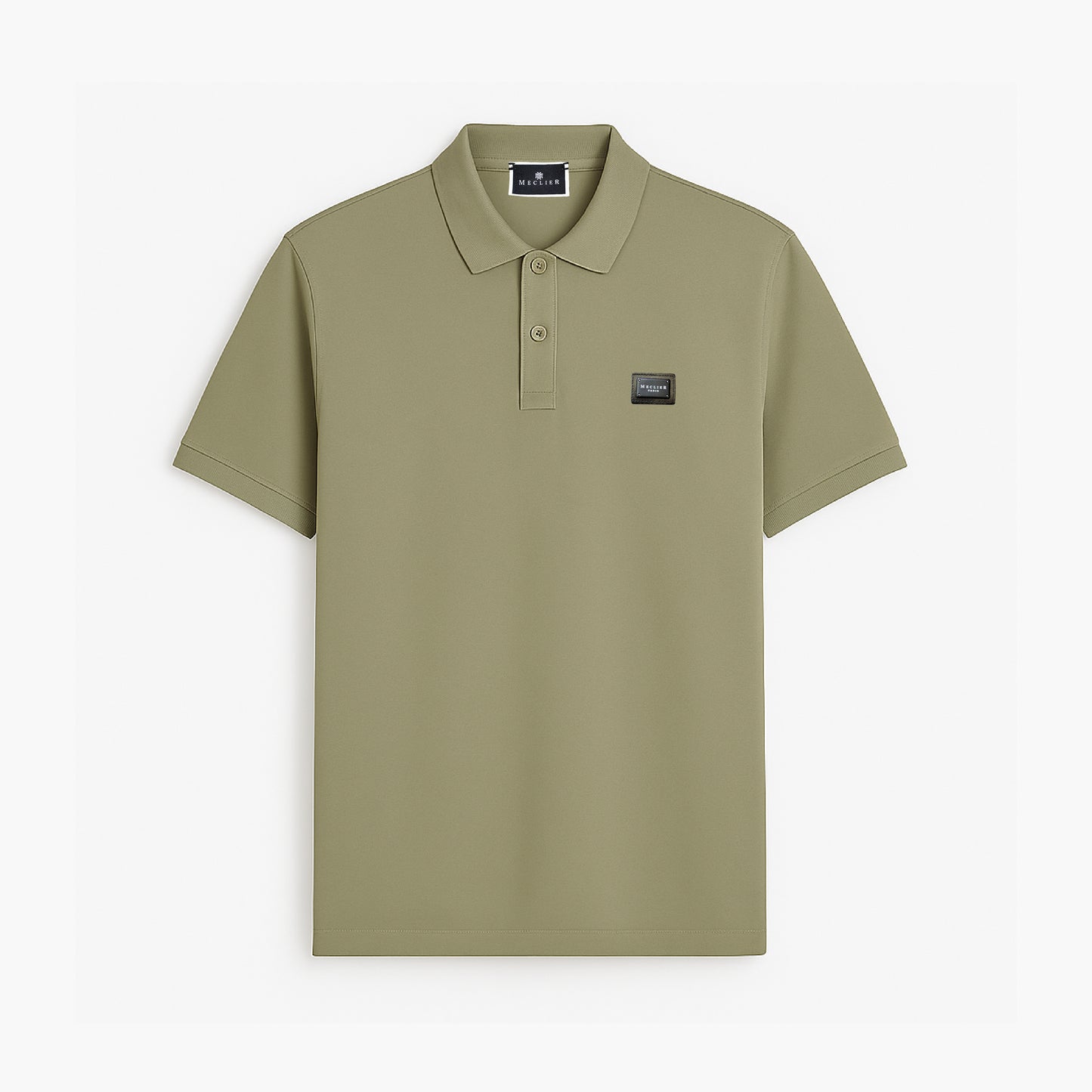 POLO GREEN GREY CON PLACA