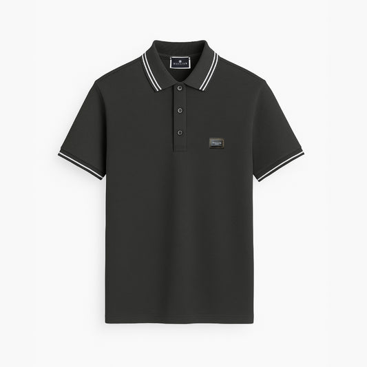 POLO GREY BASIC CON PLACA