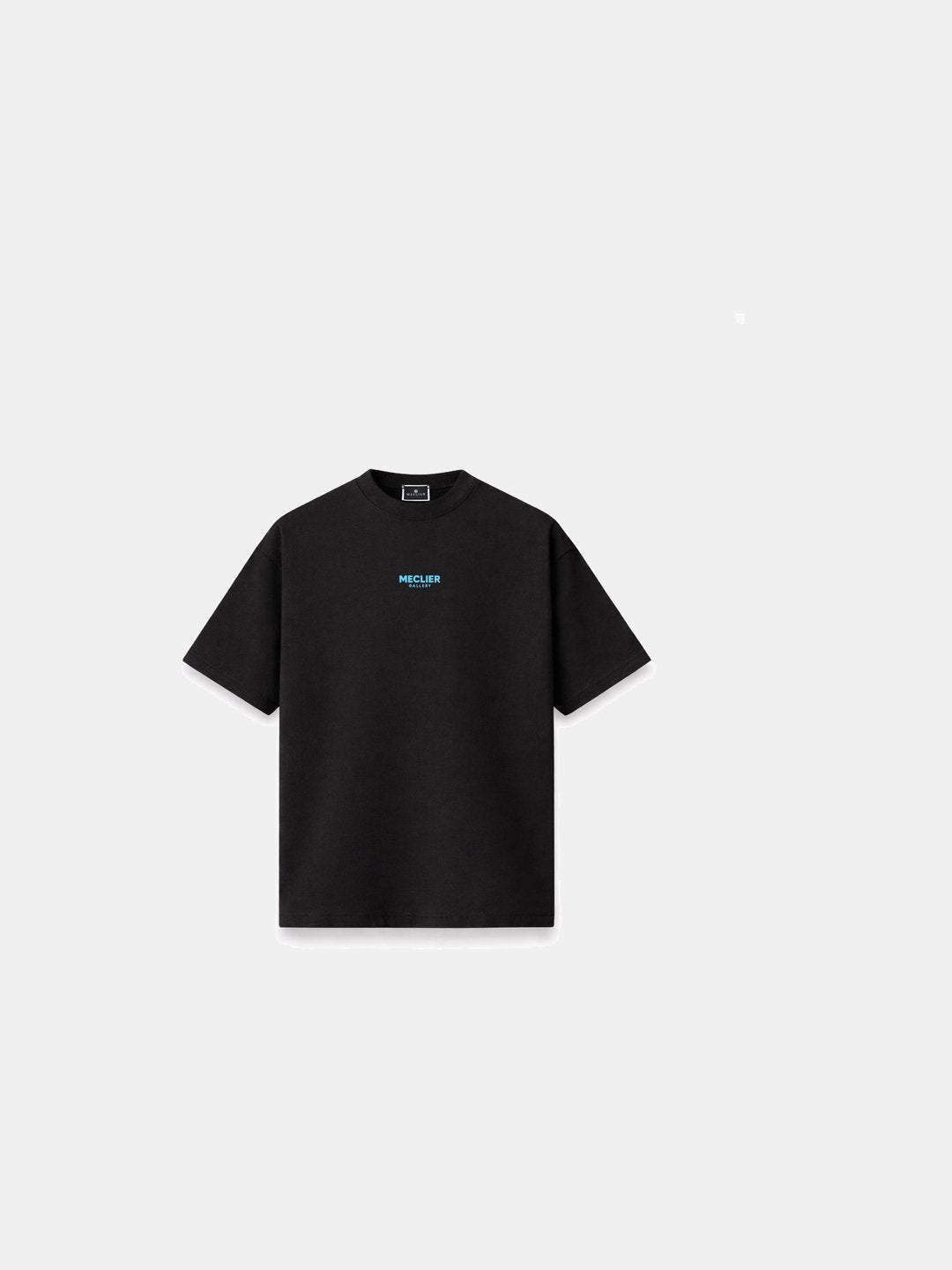 CAMISETA MECLIER OVERSIZE BADGE BLACK/BLUE LIGHT