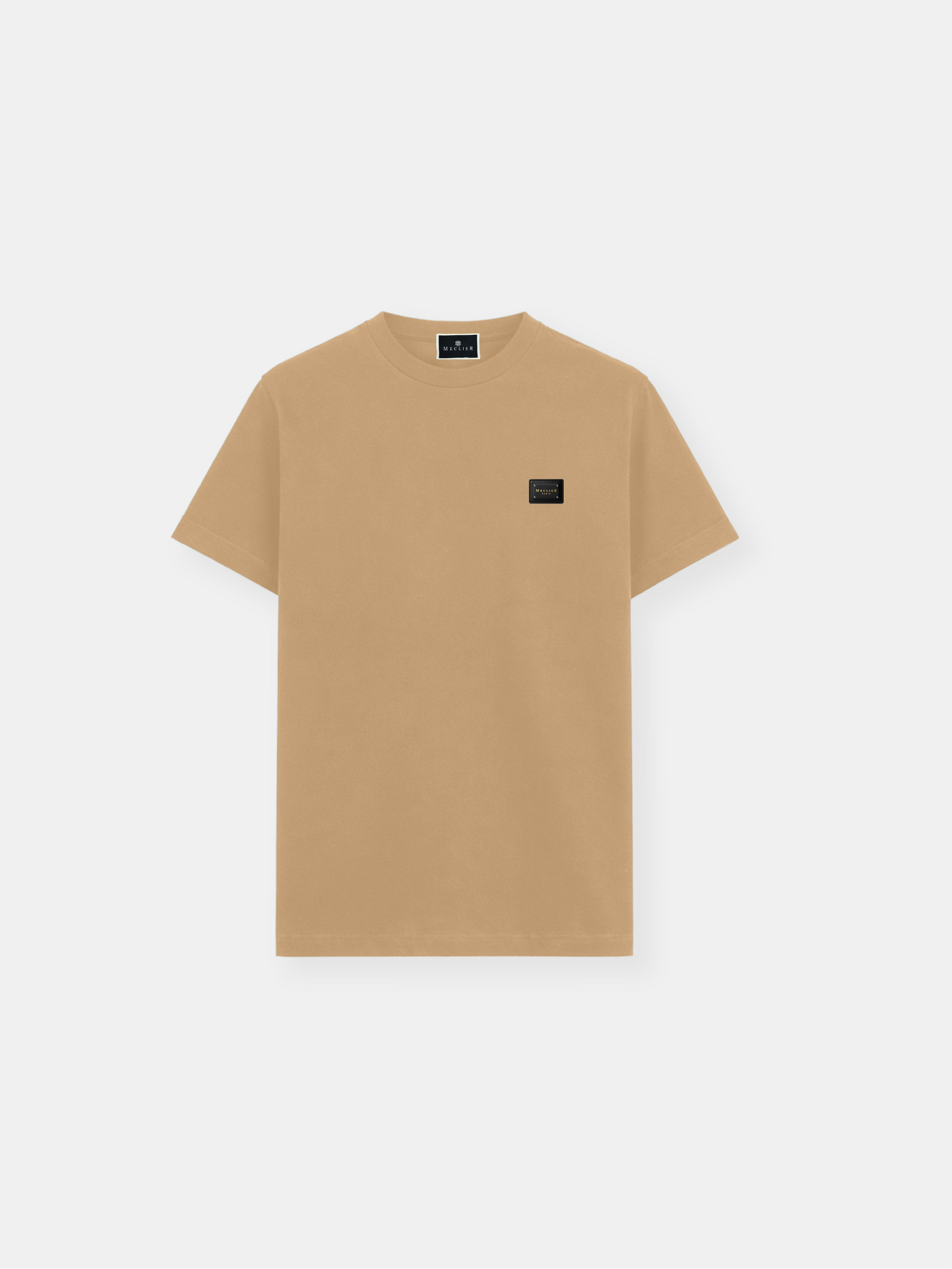 Camiseta Meclier Beige  Placa Logo