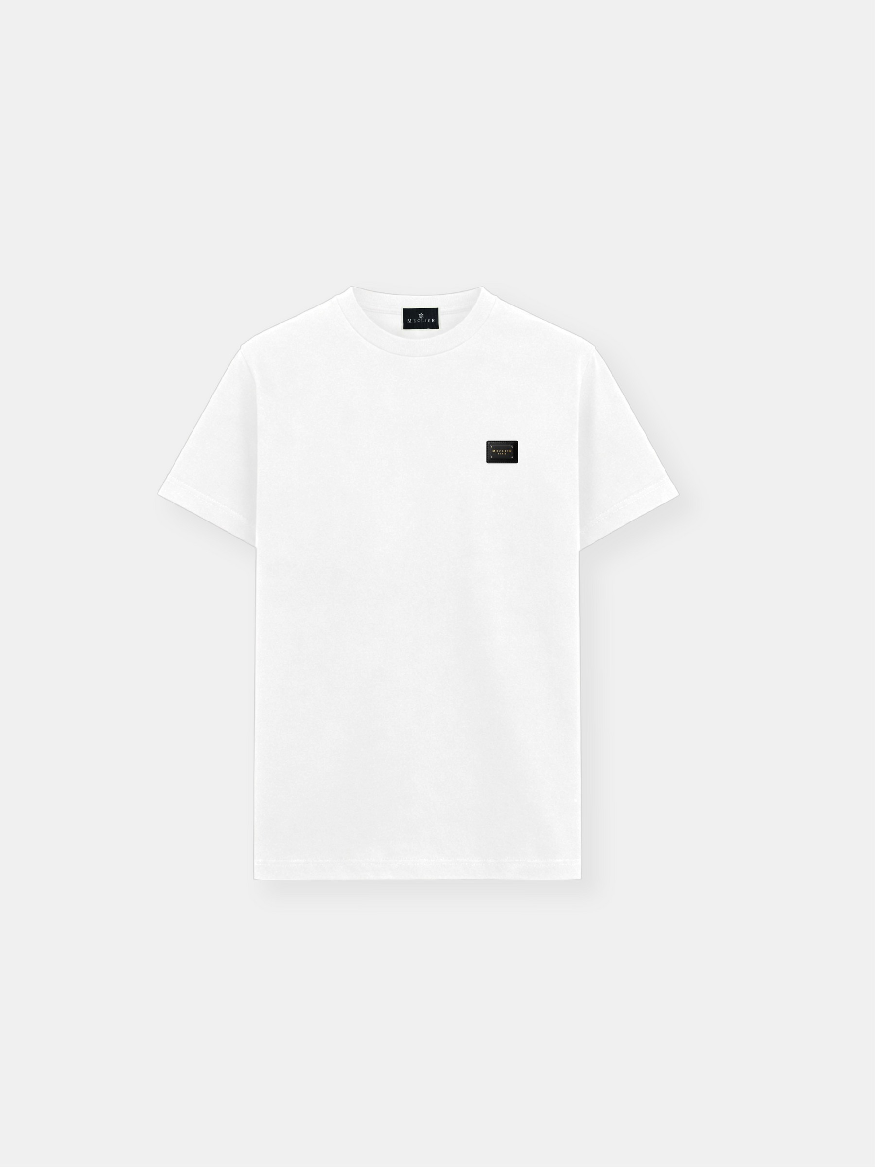 Camiseta Meclier Blanca Placa Logo