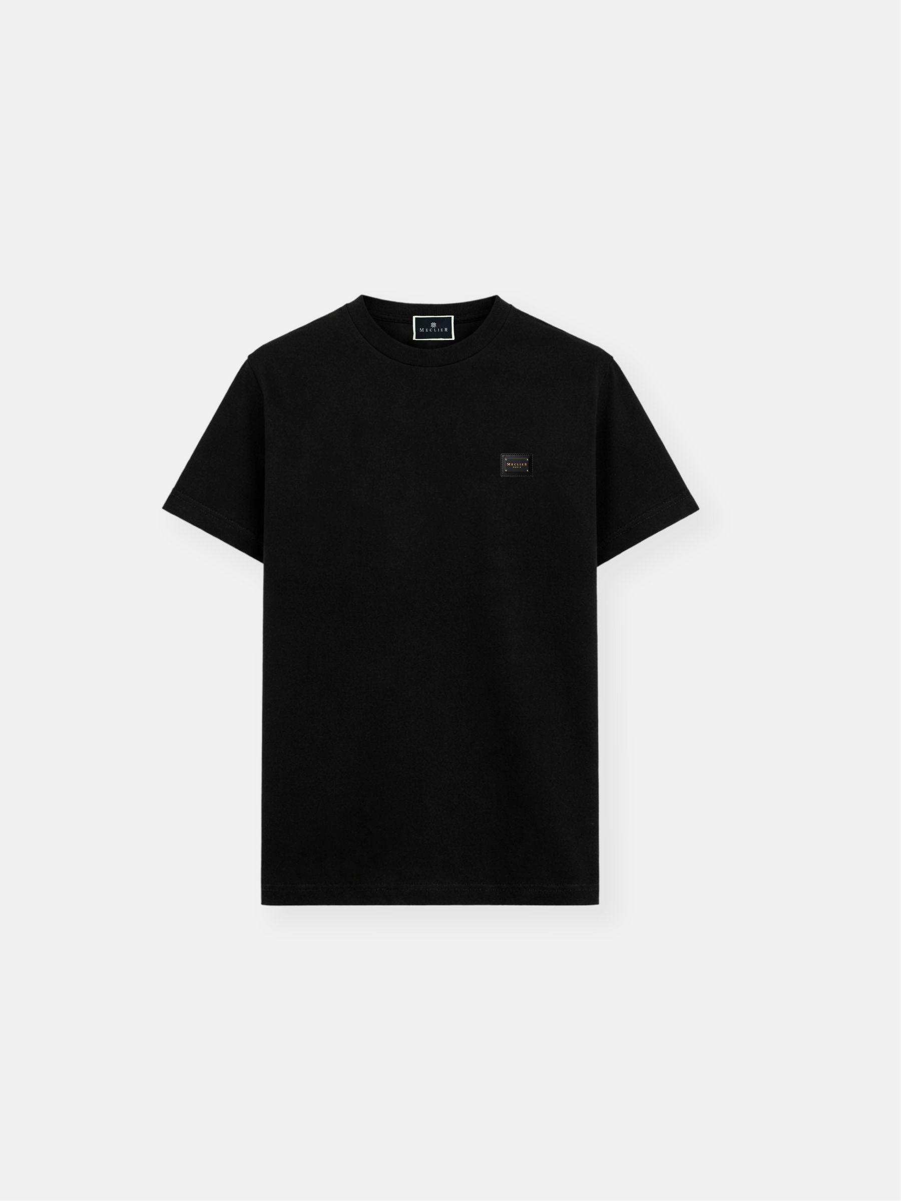 Camiseta Meclier Negra Placa Logo