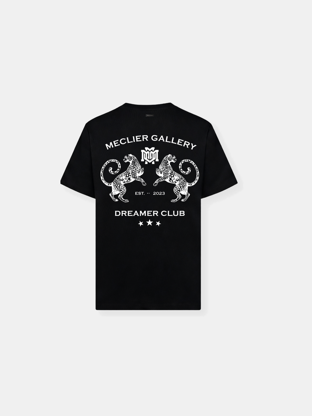 CAMISETA MECLIER GALLERY TWIN LEOPARDS BLACK/WHITE