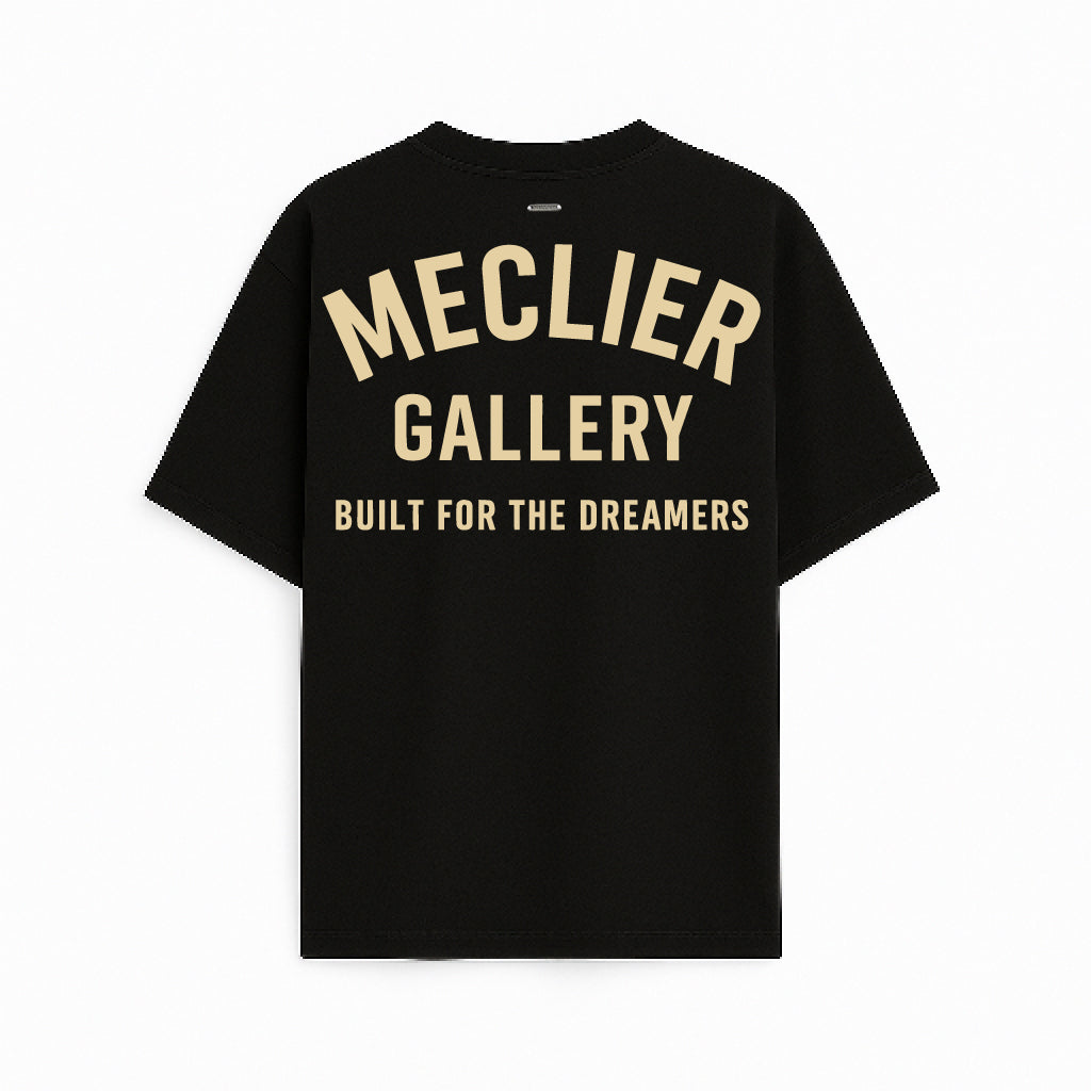 CAMISETA NEGRA CAFE CLARO BUILT FOR THE DREAMERS