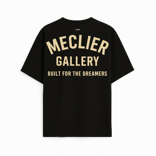 CAMISETA NEGRA CAFE CLARO BUILT FOR THE DREAMERS