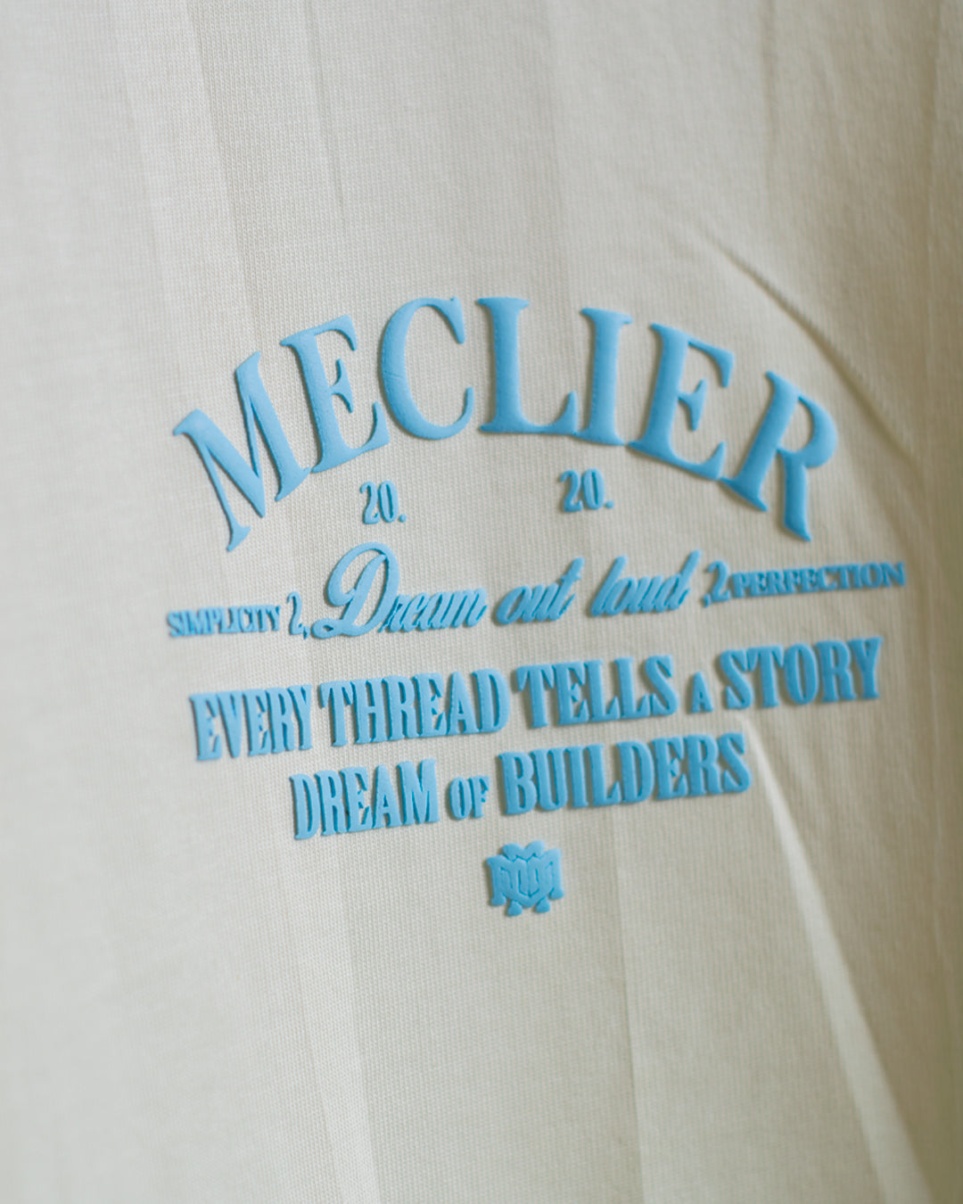 CAMISETA MECLIER BEIGE/AZUL