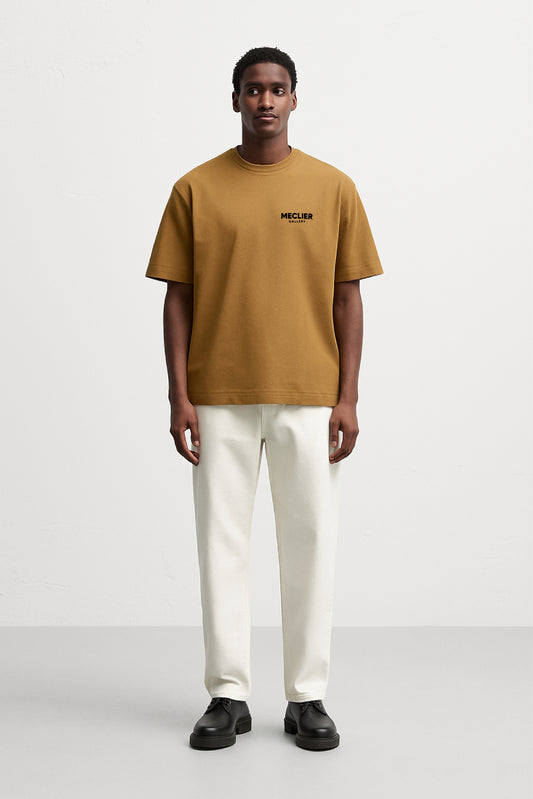 CAMISETA OCRE MECLIER GALLERY LOGOTIPO