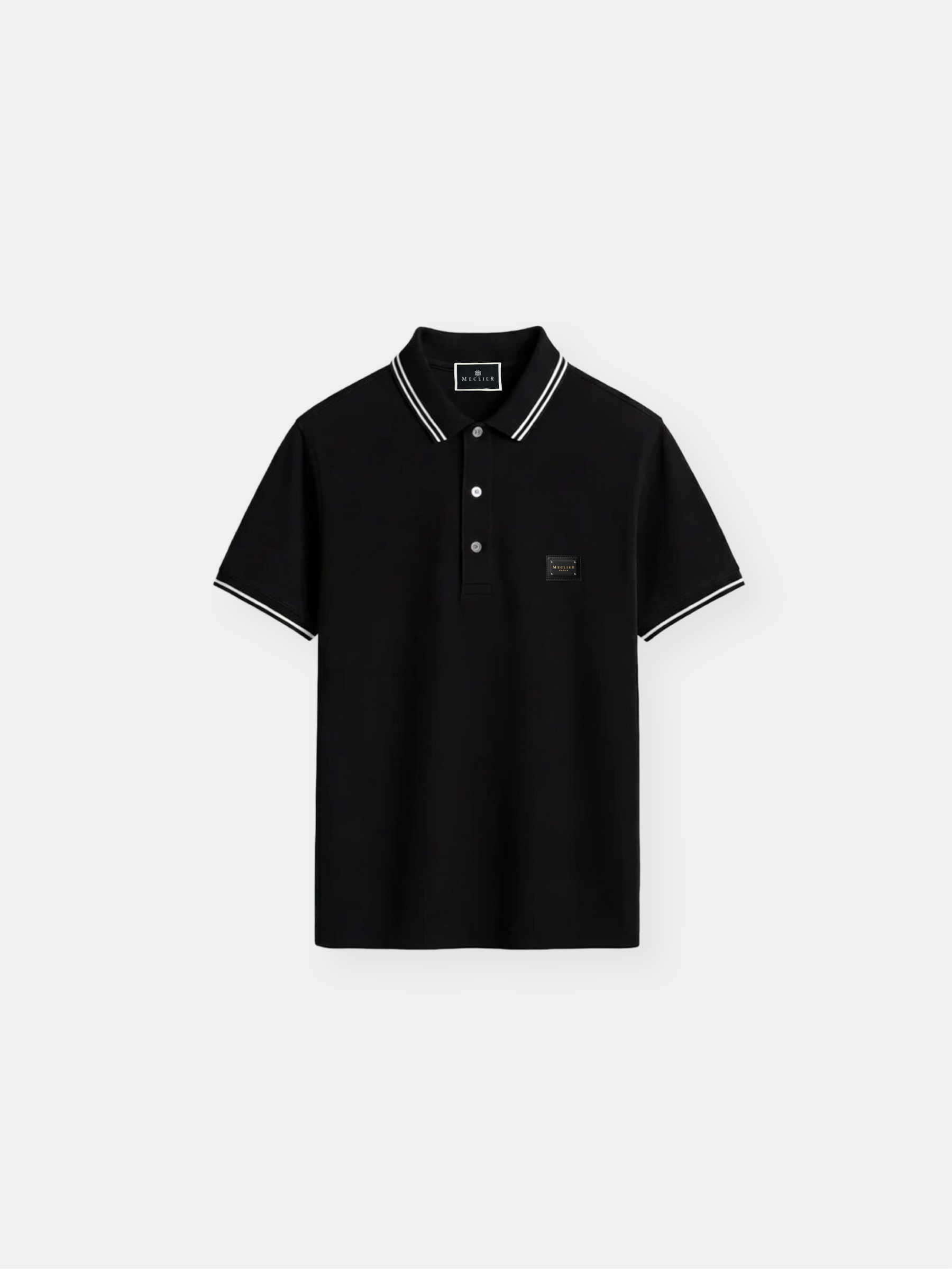 POLO BLACK BASIC CON PLACA