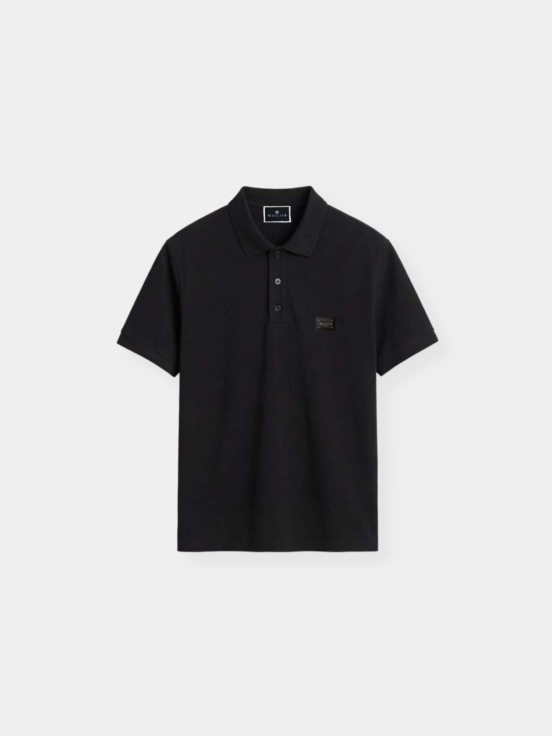 POLO BLACK CON PLACA