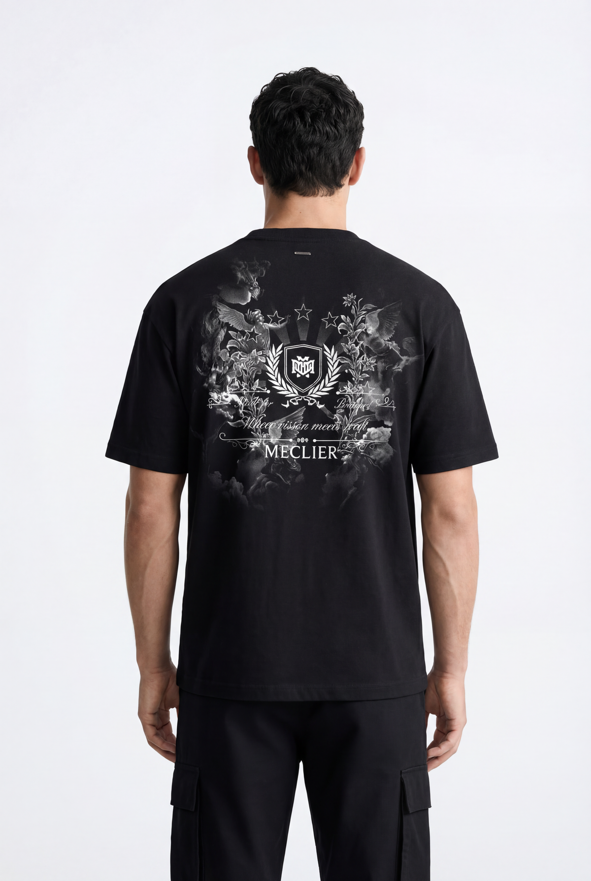 CAMISETA MECLIER OVERSIZE COSMOS BLACK/WHITE