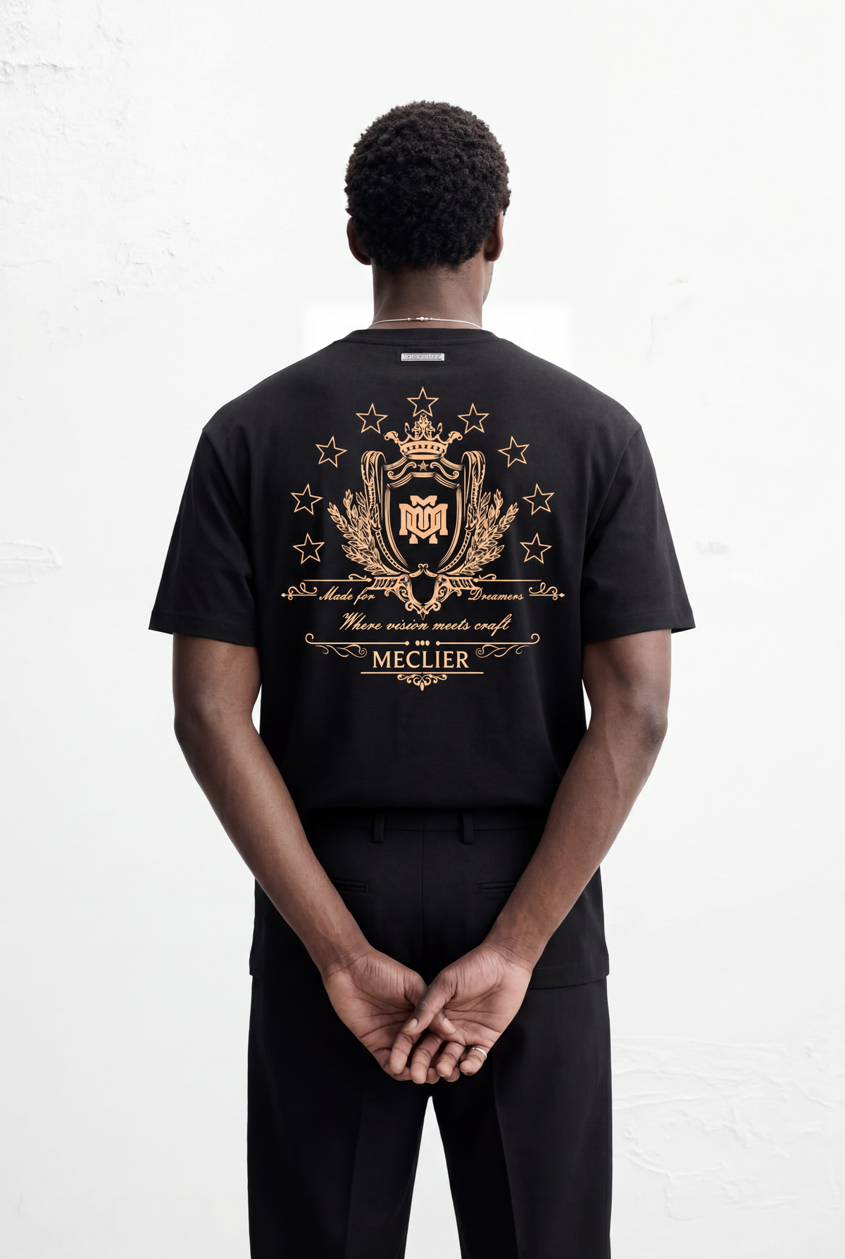 CAMISETA MECLIER GALLERY PODIUM BLACK/BEIGE