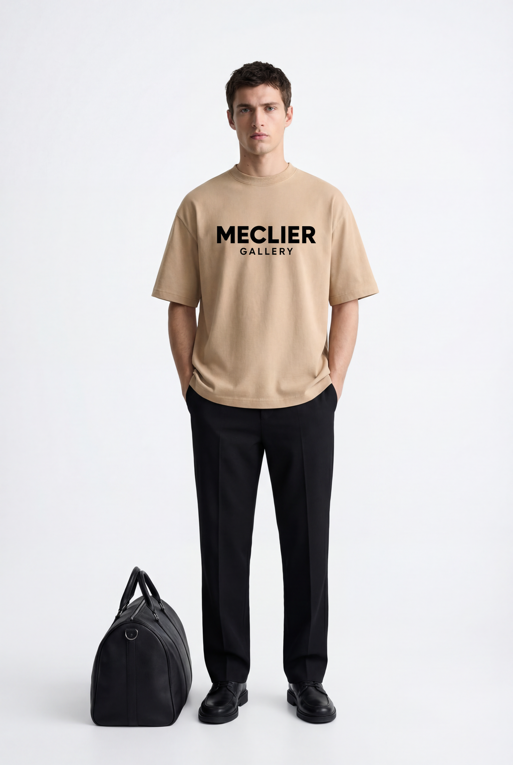 CAMISETA MECLIER OVERSIZE MONOCHROME DESERT/BLACK