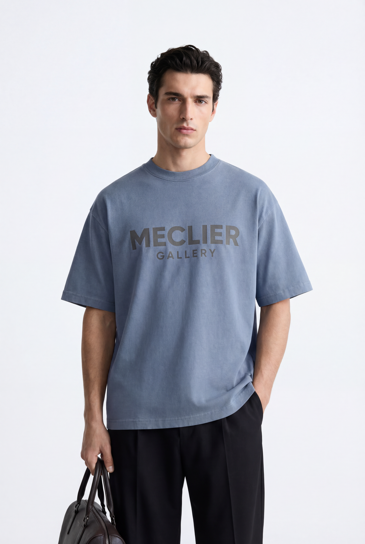 CAMISETA MECLIER OVERSIZE MONOCHROME GREY PETROLEUM/GREY