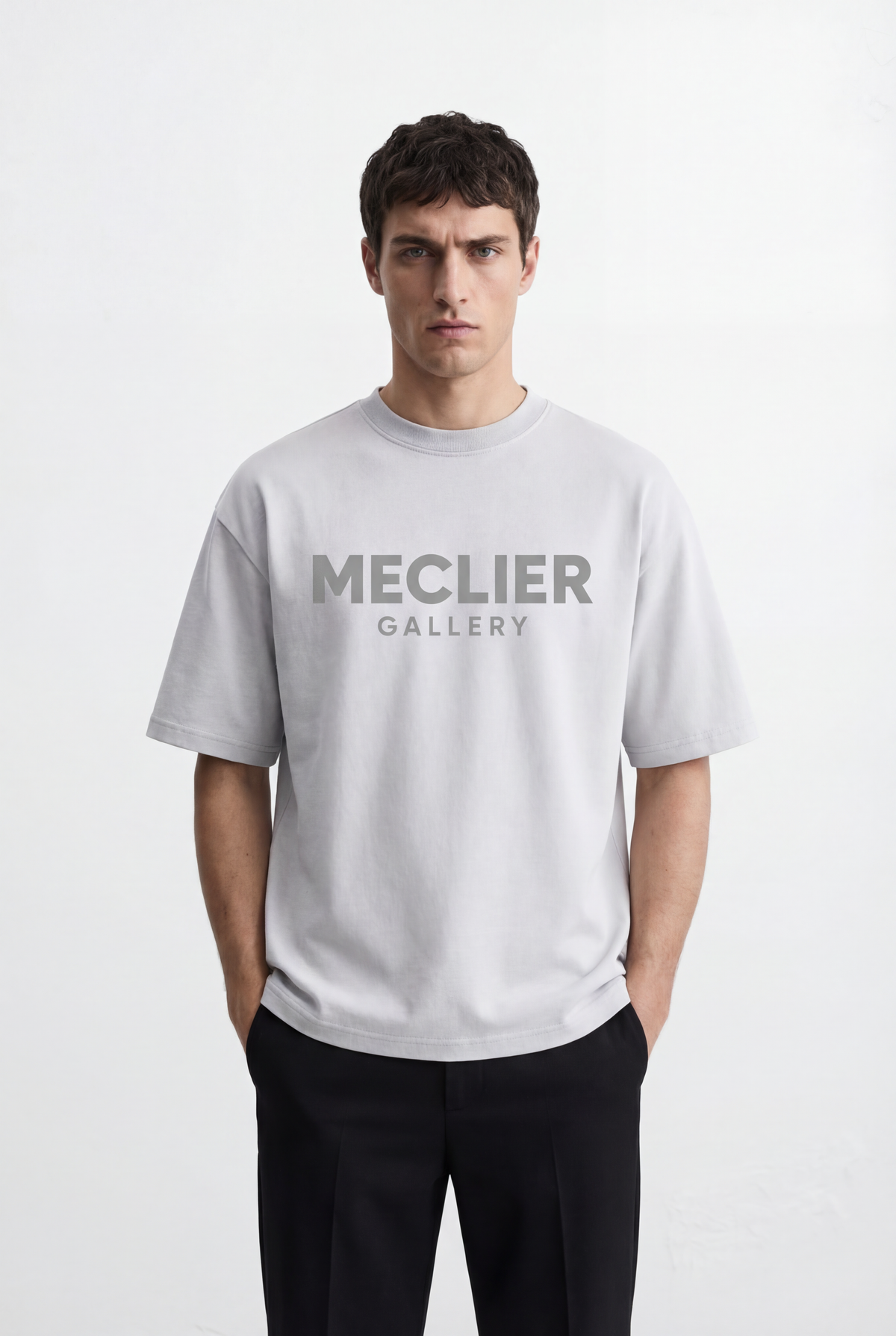 CAMISETA MECLIER OVERSIZE GALLERY GREY/SILVER