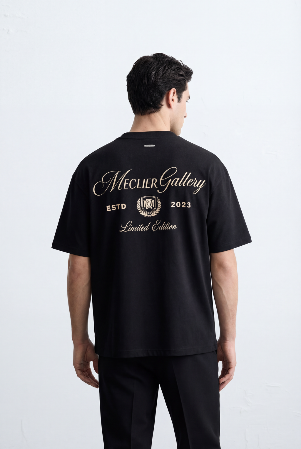 CAMISETA MECLIER OVERSIZE GALLERY BLACK/BEIGE