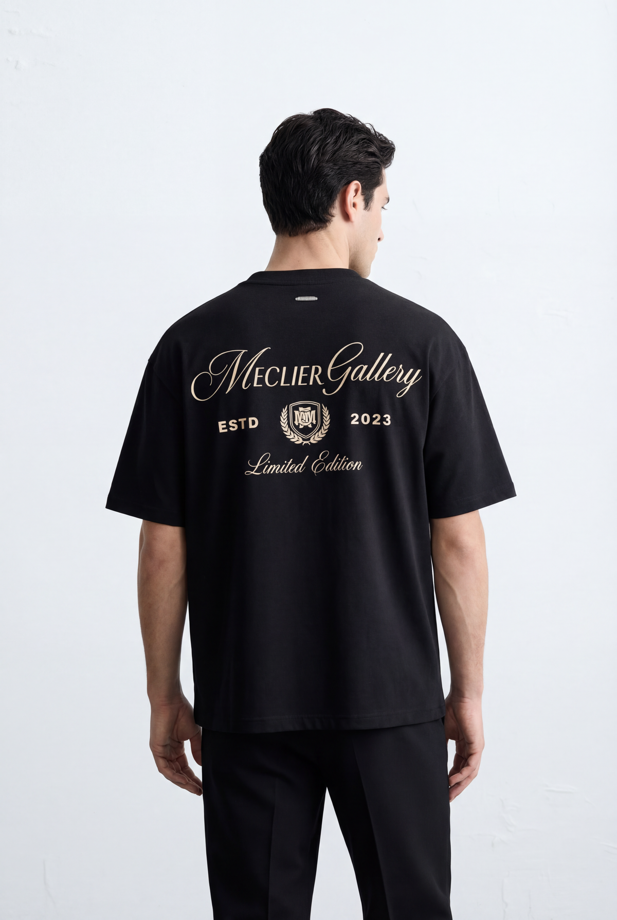 CAMISETA MECLIER OVERSIZE GALLERY BLACK/BEIGE
