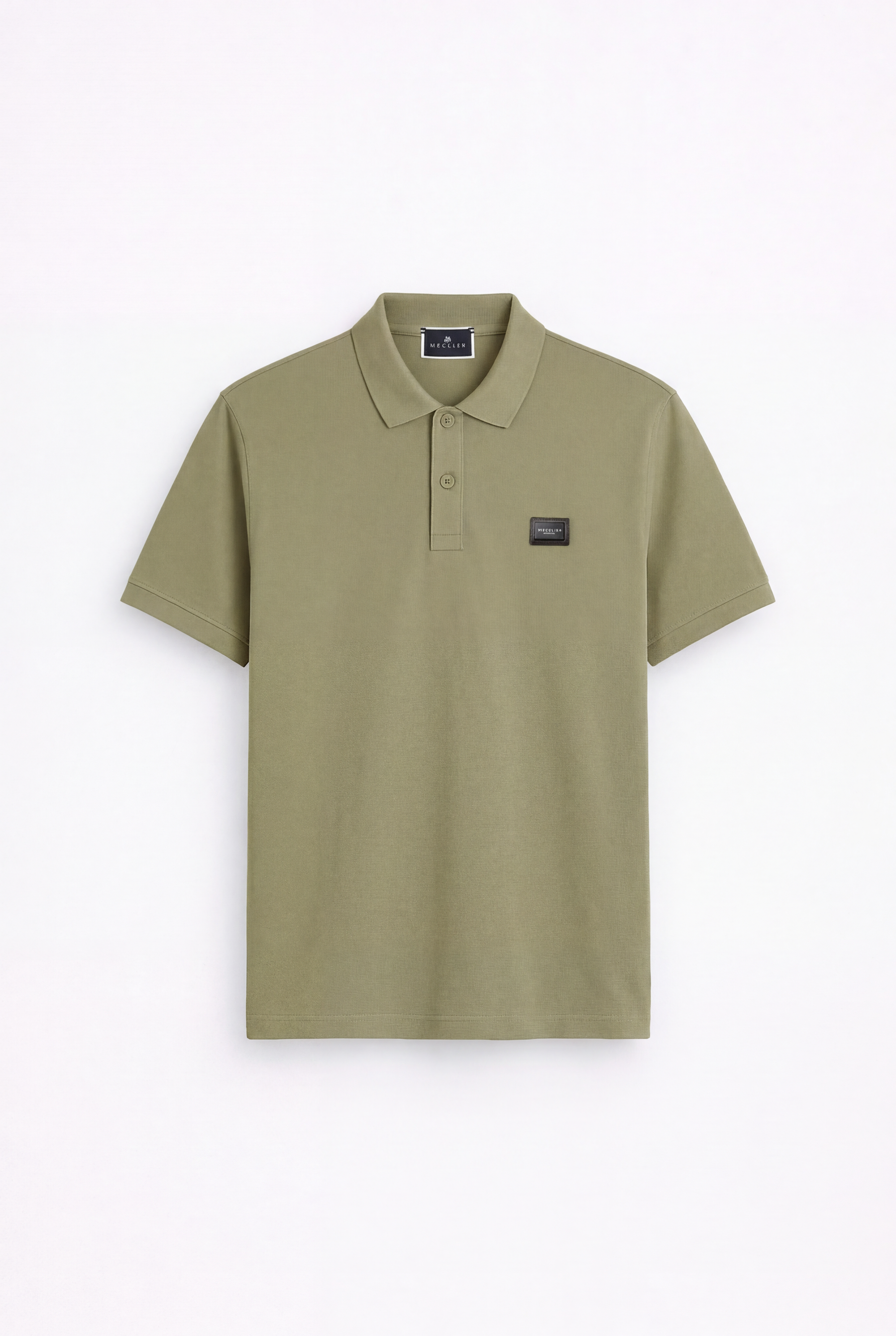 POLO GREEN GREY CON PLACA